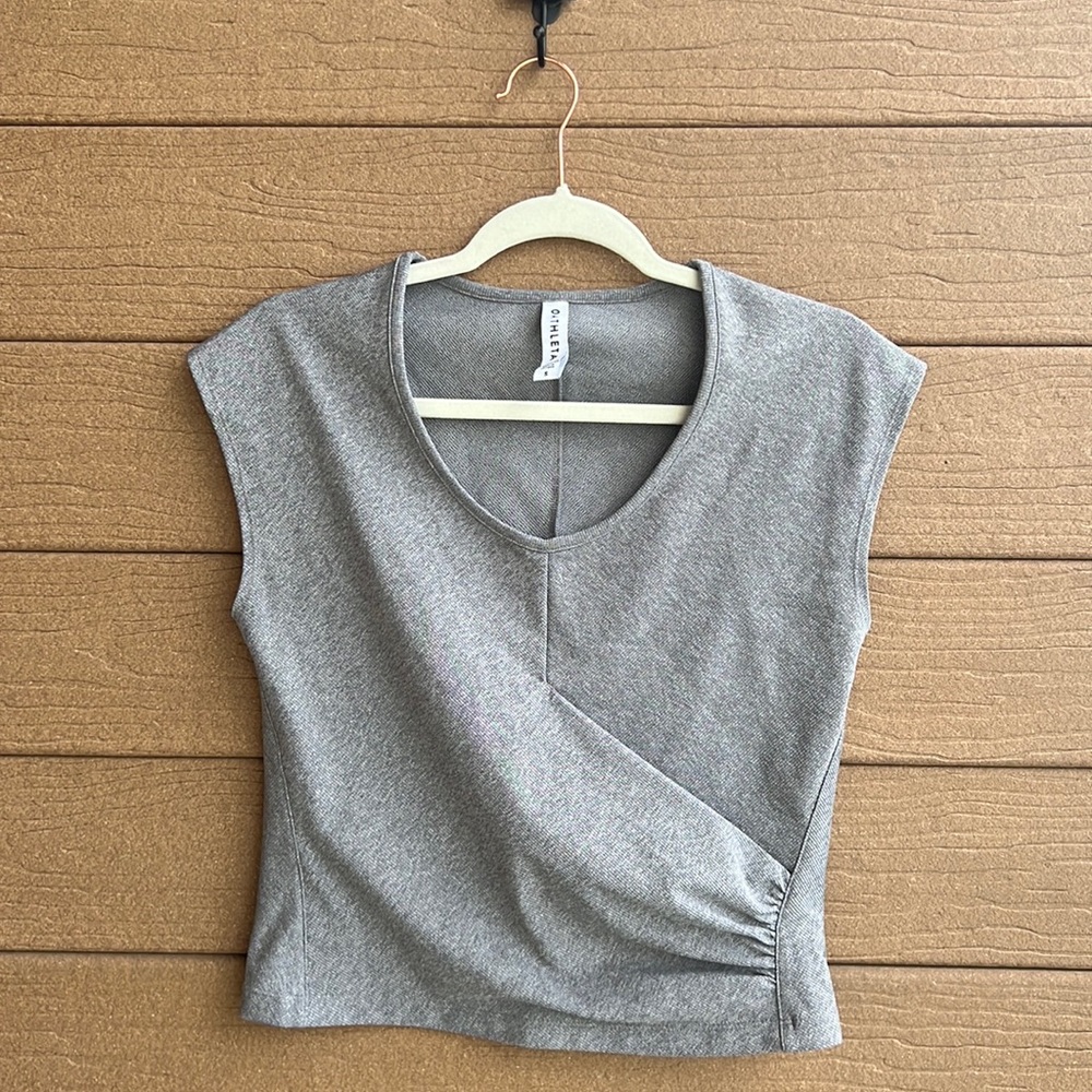 Athleta Gray Cap Sleeve Top | S